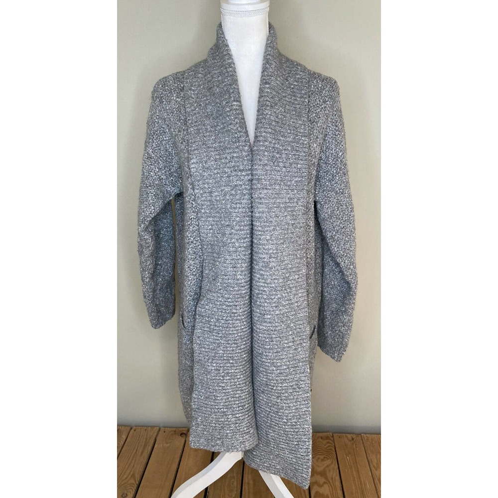 RESERVED Long Open Front Knit Cardigan Sweater L